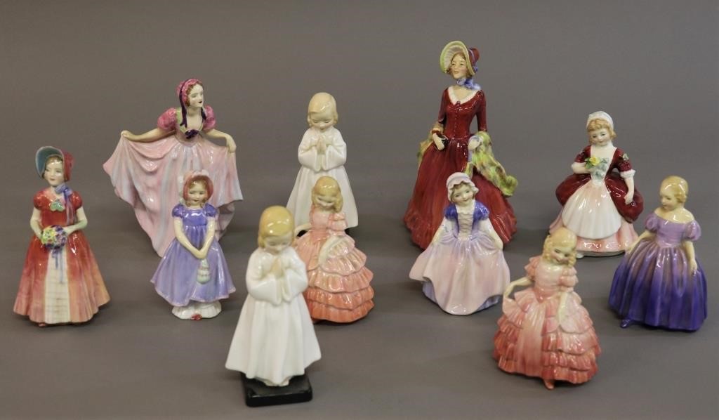 Eleven Royal Doulton figures tallest 31101b