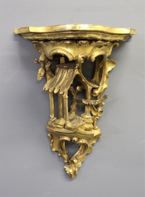 Chinese gilt carved wall bracket  311016