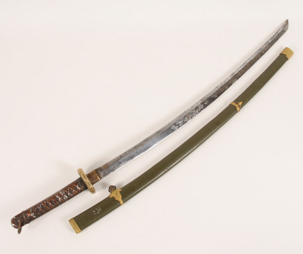 Decorated Japanese military sword with