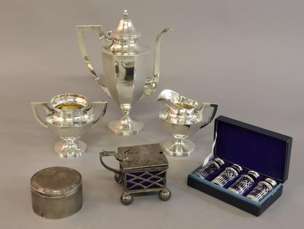 Sterling silver three piece tea 311054