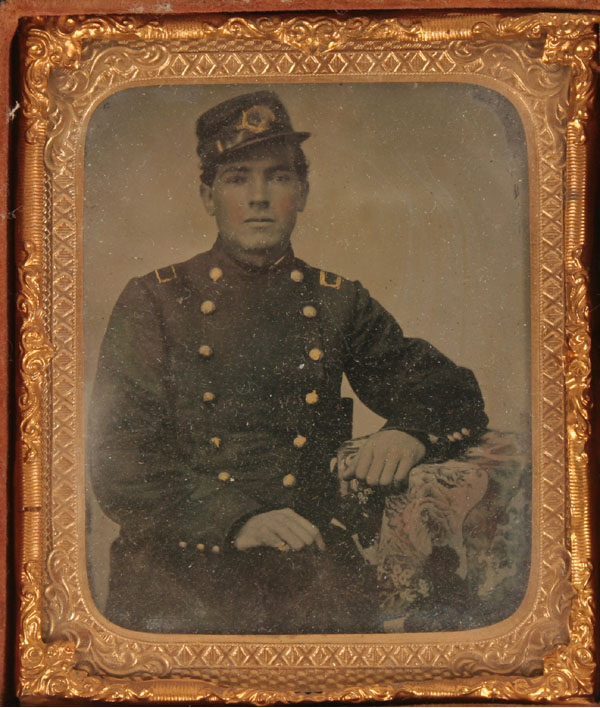 Daguerreotype depicting a Civil War