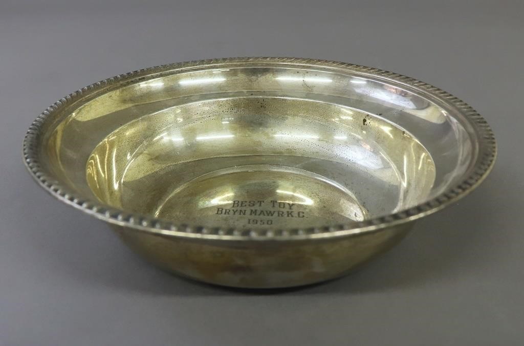 Sterling silver bowl inscribed