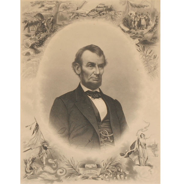 A. Lincoln print; from Matthew Brady