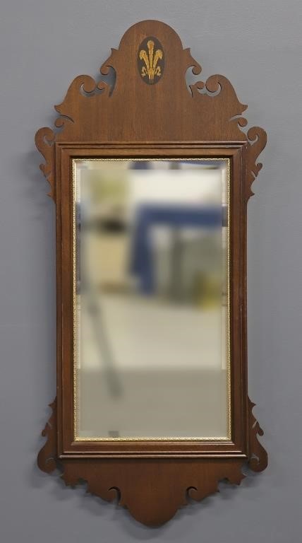 Chippendale style mirror with inlaid 3110b8