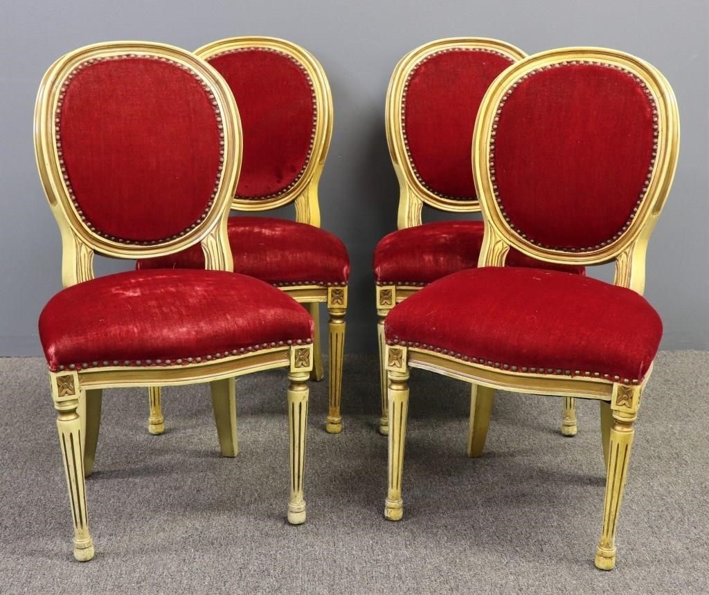 Set of four French style side chairs