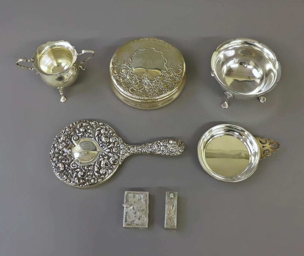 Tiffany sterling silver powder box,