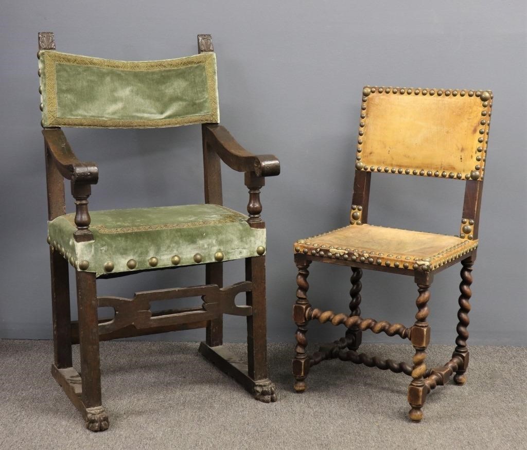 Two Continental chairs to include 31114a