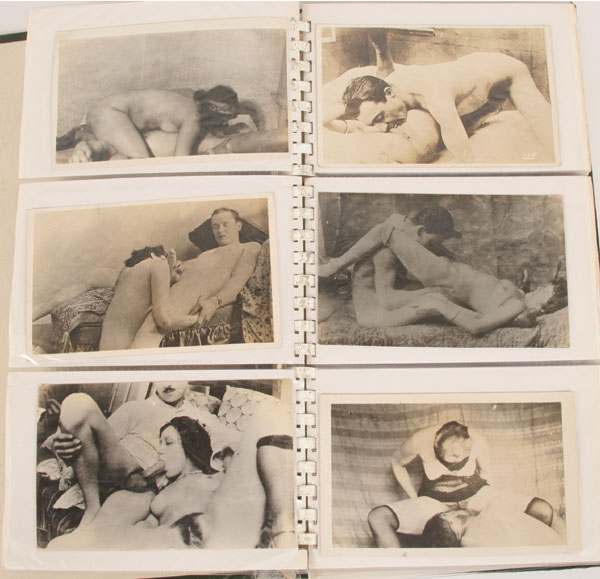 One hundred twenty adult erotic postcards;