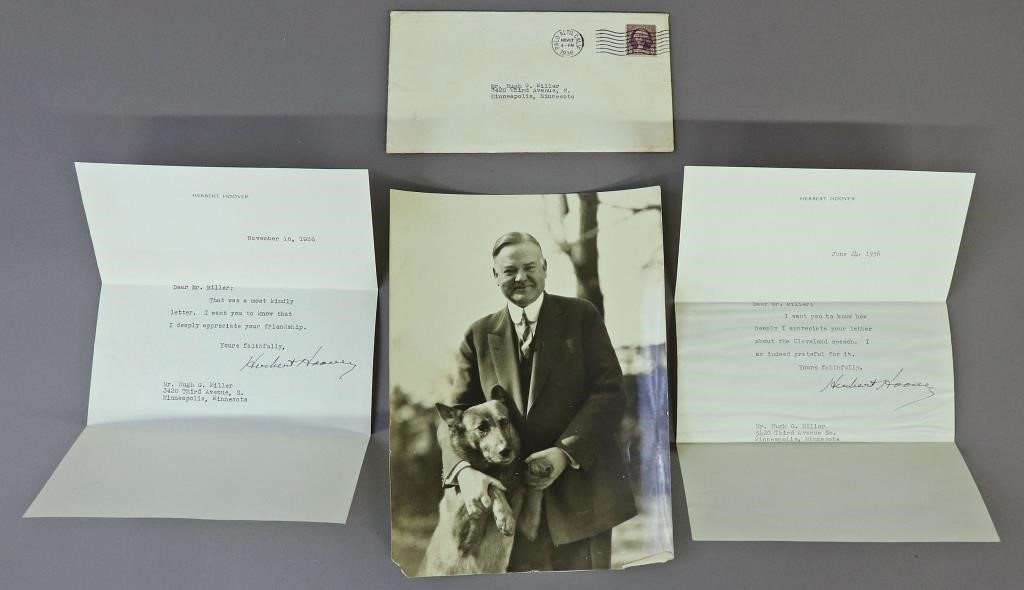 Two hand signed Herbert Hoover 311194