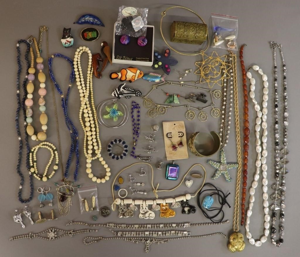 Large selection of ladies costume jewelry