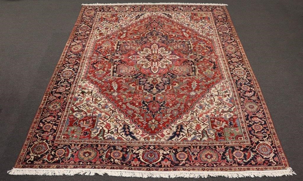 Palace size Heriz carpet with geometric