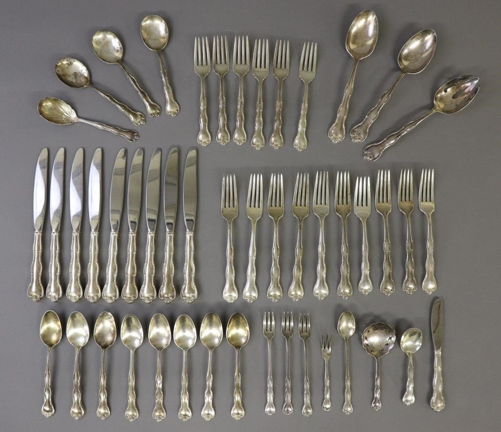 Partial sterling silver flatware