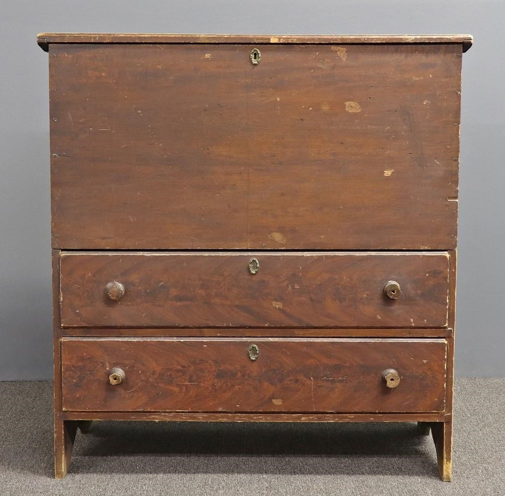 Paint decorated mule chest, circa 1800,