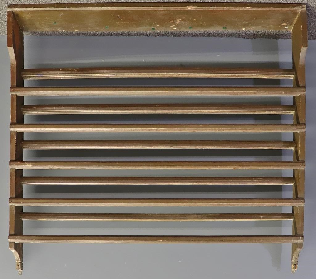 Hanging plate rack, 19th c., probably