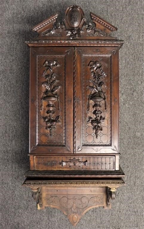 Black Forest tobacco cabinet marked 31123c