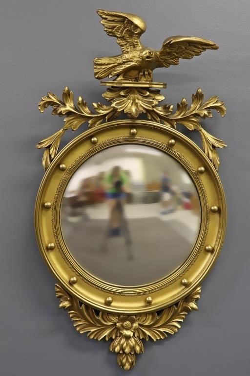 Girandole style gilt mirror with 31124a