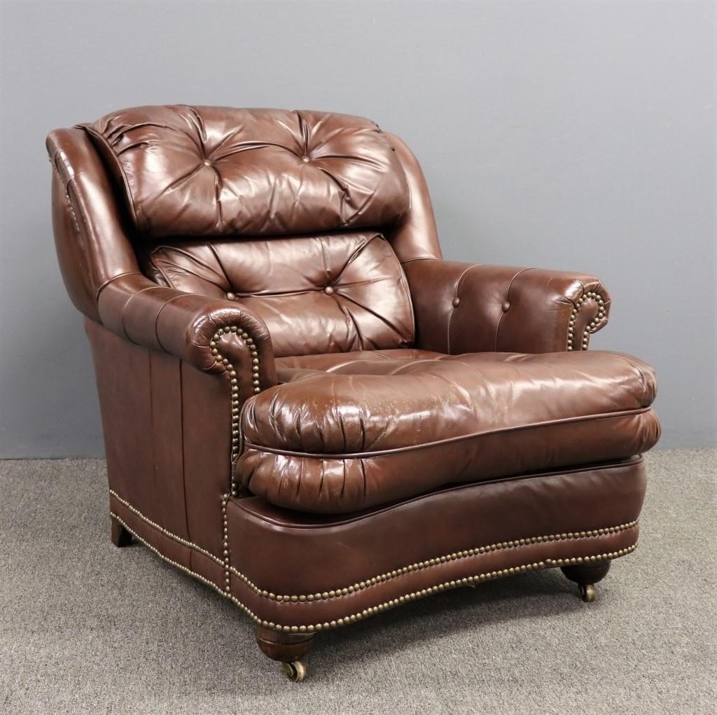 Ralph Lauren red leather club chair  311255