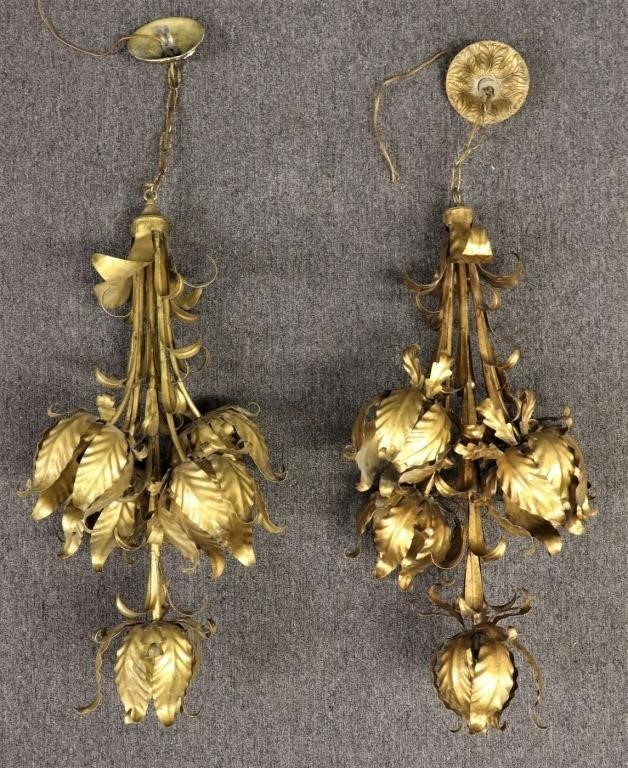 Mid-century pair of Italian metal