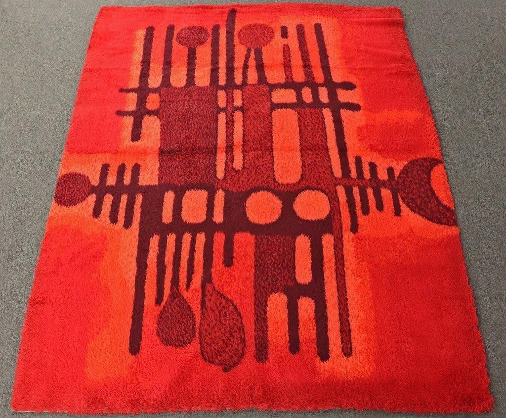 Room size Danish red rya rug 8  311273