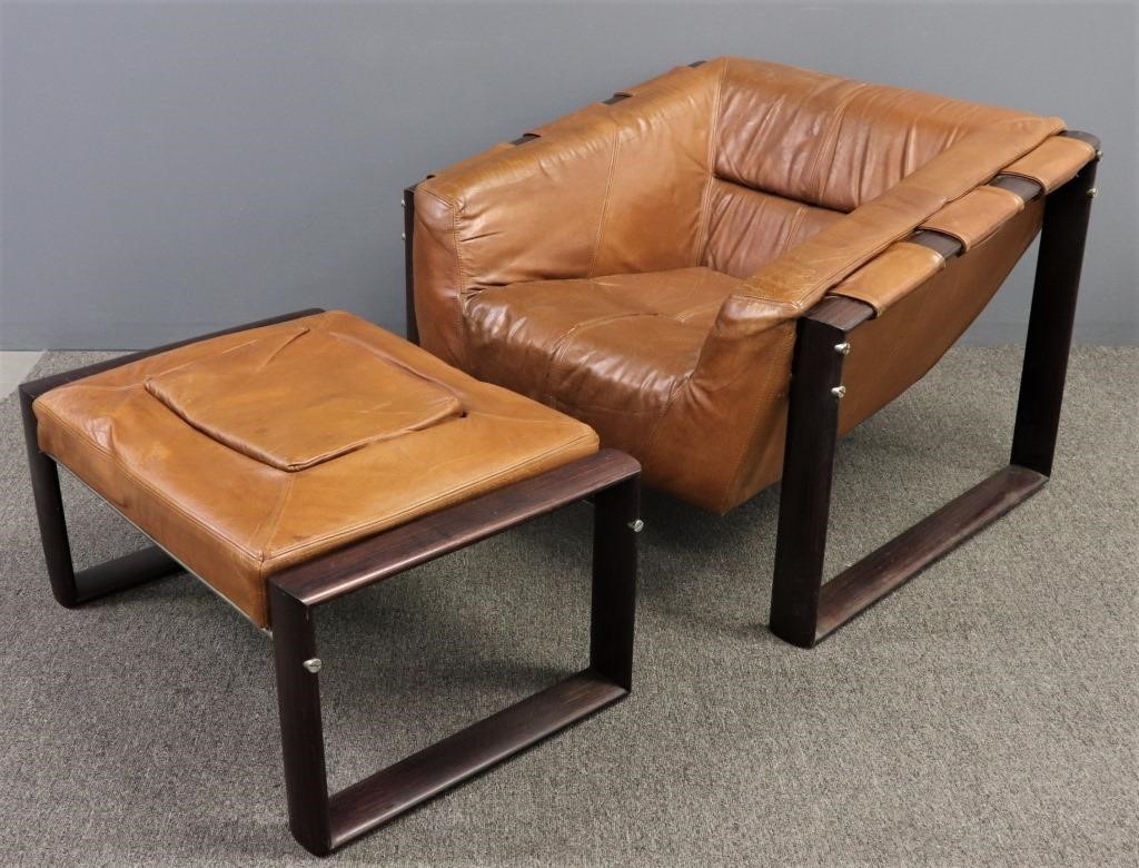 Danish modern rosewood and leather 31126d