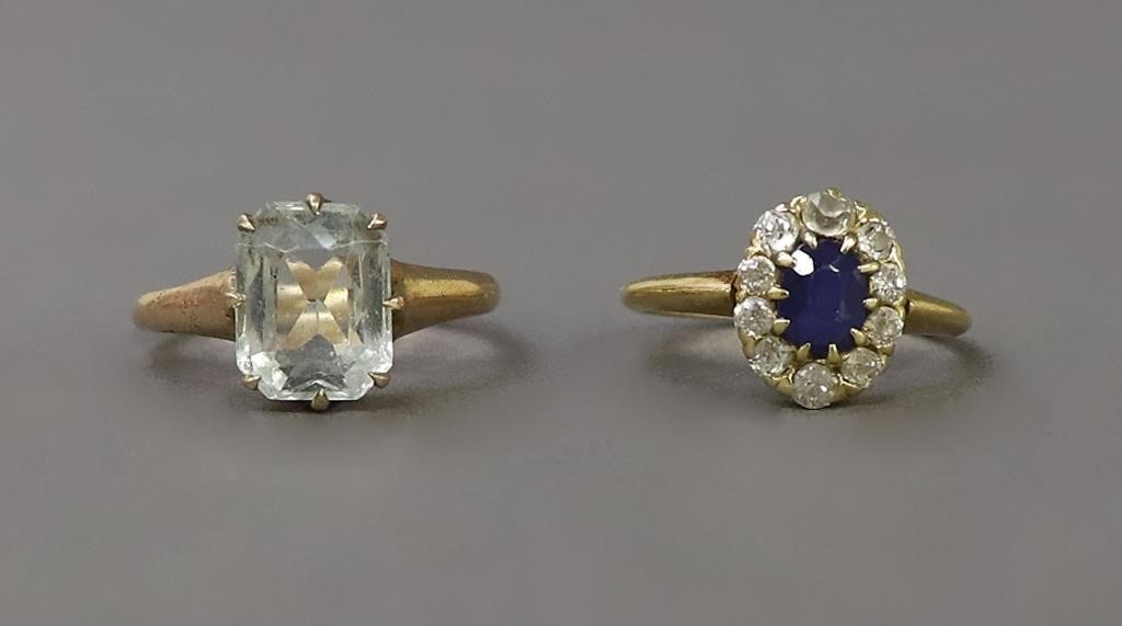 14K gold ladies sapphire and old