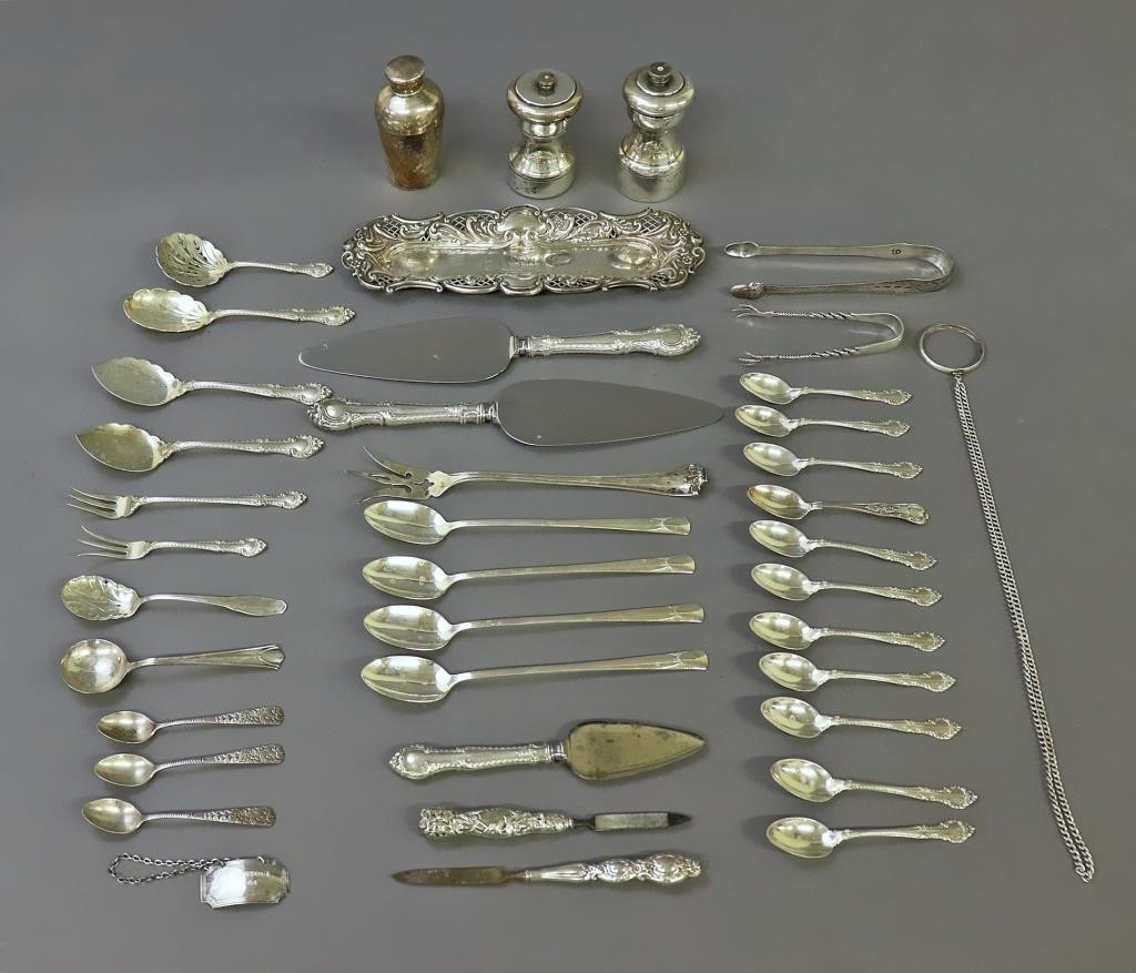 Sterling silver flatware and tableware,