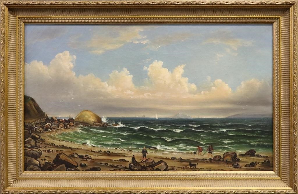 American School oil on canvas coastal