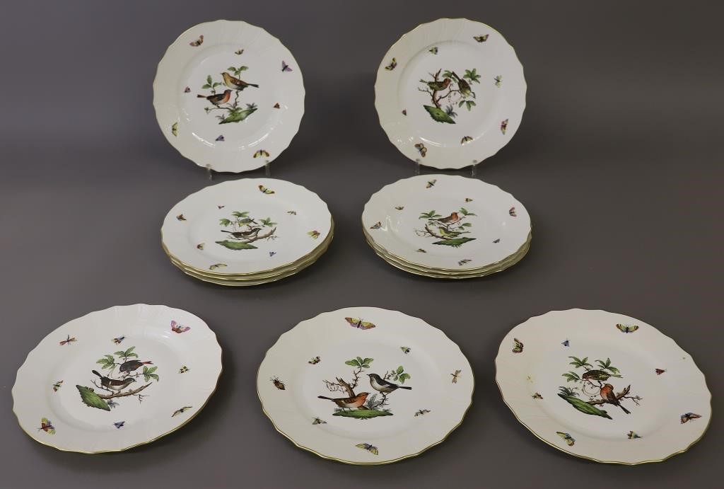 Set of eleven Herend Hungarian hand