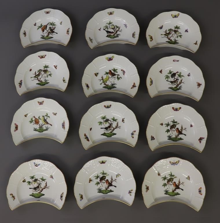 Set of twelve Herend Hungarian