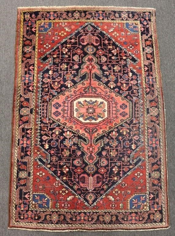 Hamadan hall carpet with red field  311330