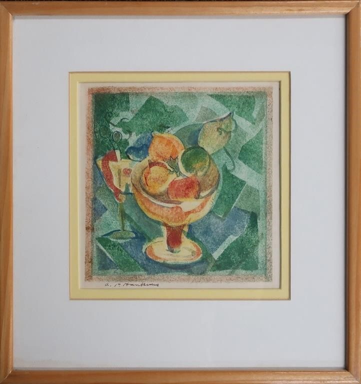 Framed and matted monotype still 31133a