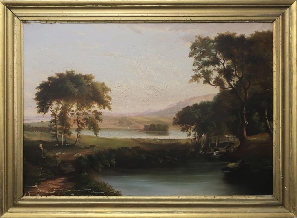 Fine Hudson River School oil on 311355