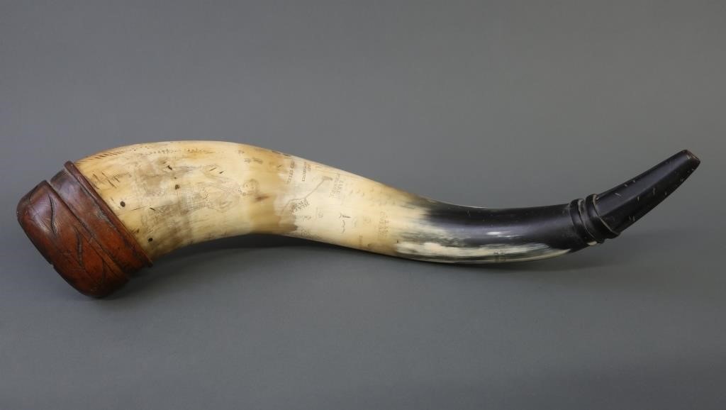 Scottish powder horn dated 1776,