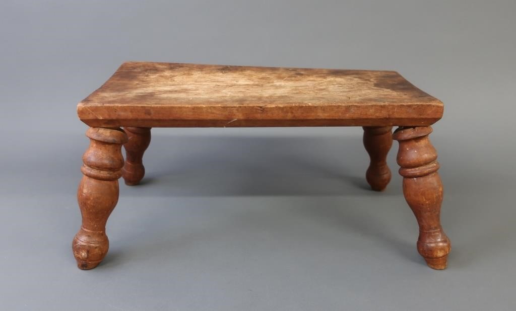 Primitive maple stool, early 19th