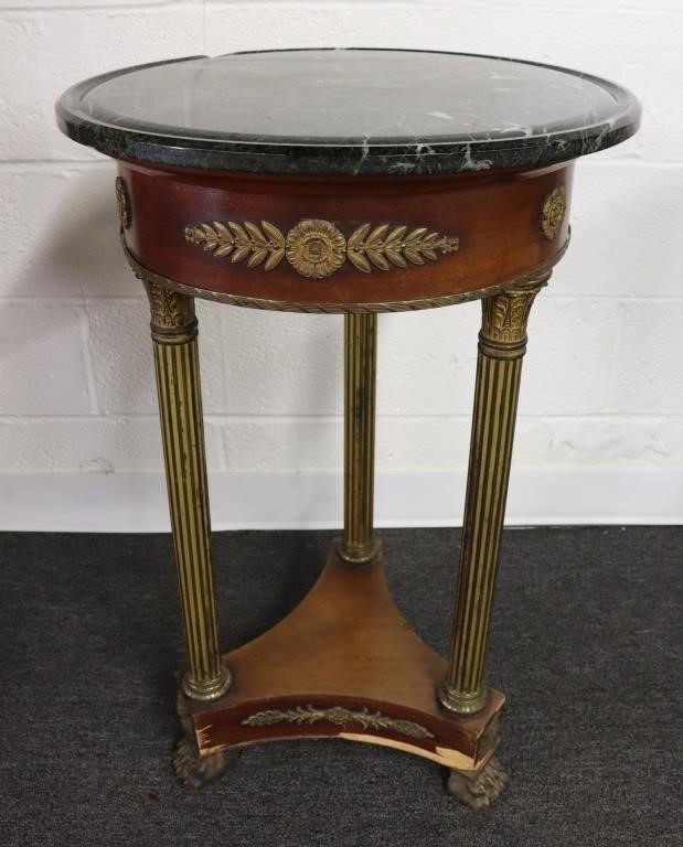 French Empire style end table with