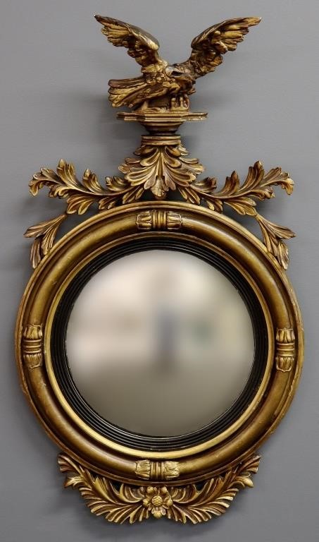 Federal style gilt girandole mirror,