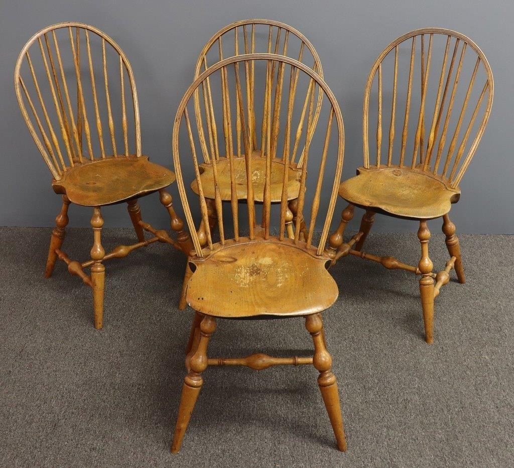 Set of four Wallace Nutting brace-back