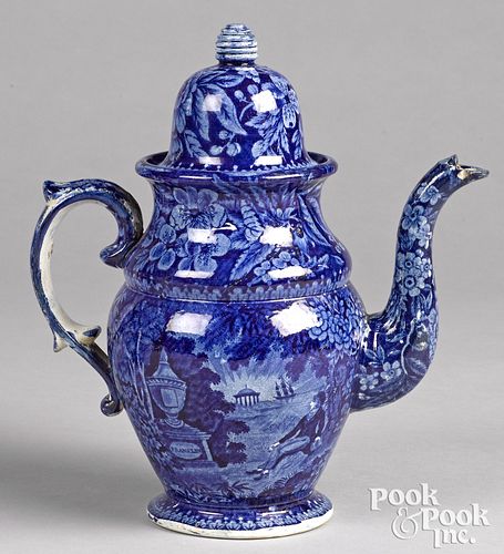 HISTORICAL BLUE STAFFORDSHIRE COFFEE