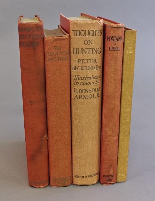 Five books on fox hunting including 3113dd