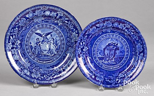 TWO HISTORICAL BLUE STAFFORDSHIRE 3113e8