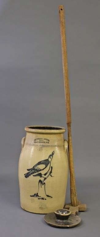 Stoneware five gallon butter churn 3113e9