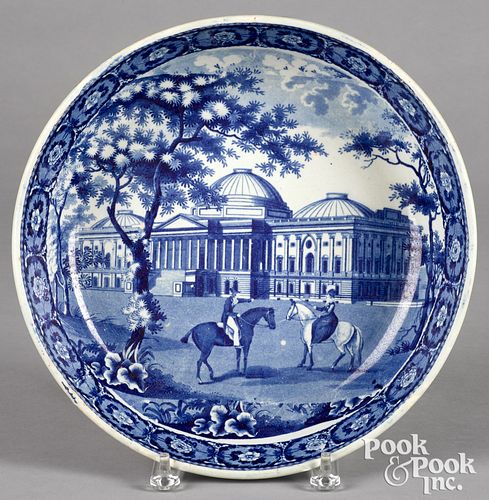 HISTORICAL BLUE STAFFORDSHIRE CAKE 3113f6