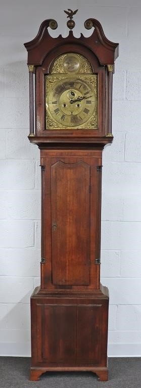English mahogany tall case clock with