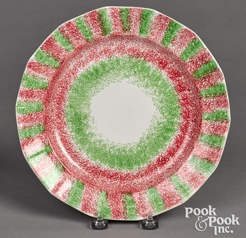 RED AND GREEN RAINBOW SPATTER PLATERed 311473