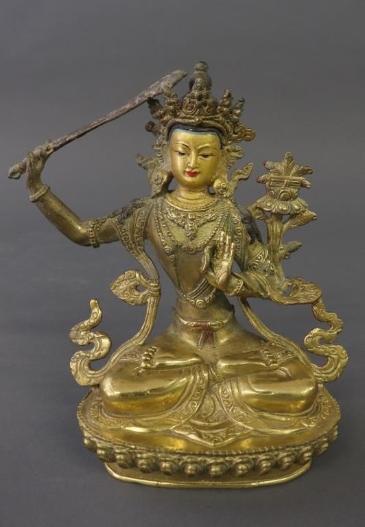 Antique gold gilt bronze figure 31147d