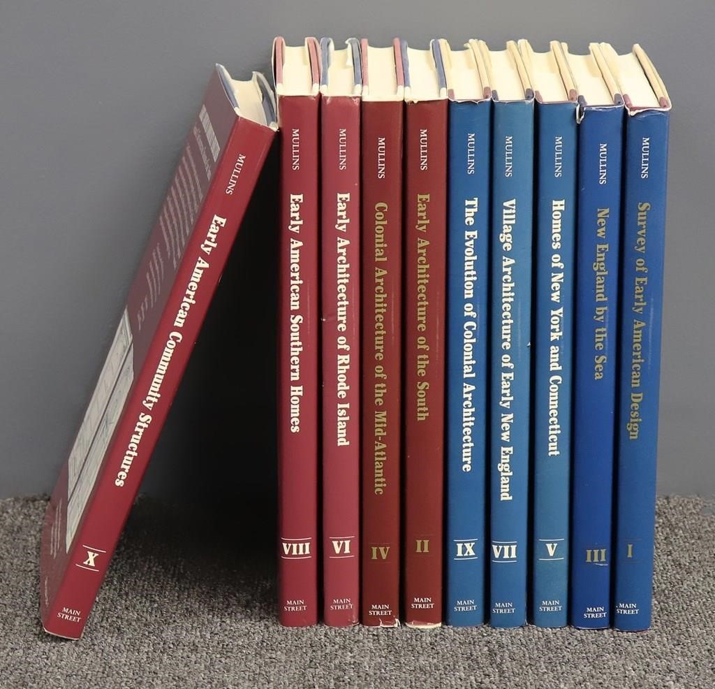 Eight volume set of books Architectural