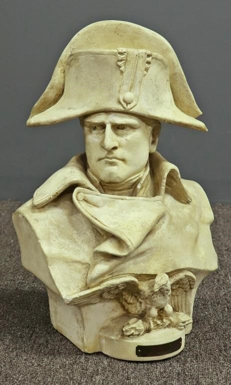 Plaster bust of Napoleon marked