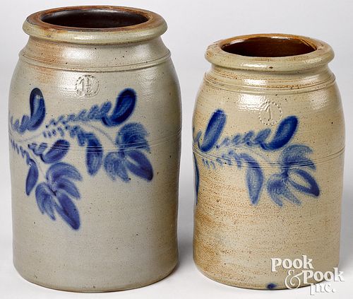 TWO PENNSYLVANIA STONEWARE JARS  3114c6