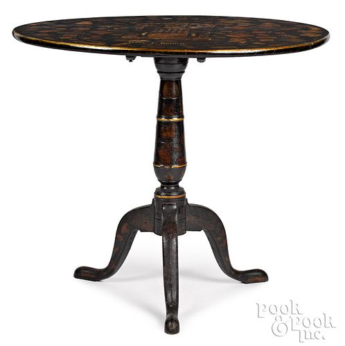 QUEEN ANNE EBONIZED TEA TABLE  311513