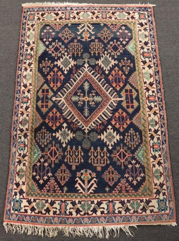 Colorful Persian center hall carpet,